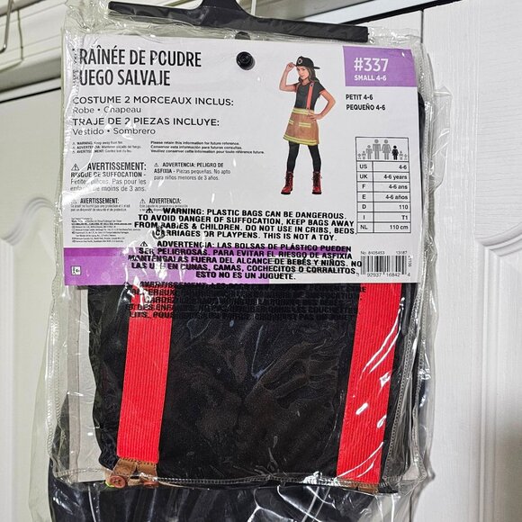 Wild Firefighter Girls Costume 4-6 Dress Helmet Hat Halloween Kid Fire Uniform - Picture 3 of 4